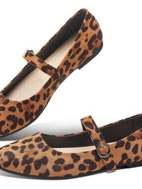 Mary Jane Flat Shoes Round Toe Ballet Flats for Women Dressy Fabric Business Fla